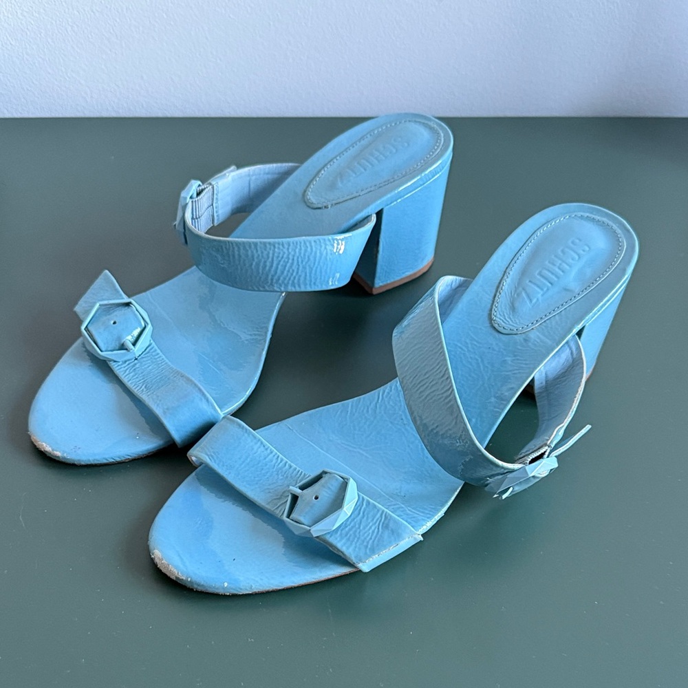 SCHUTZ Light Blue Heeled Sandals